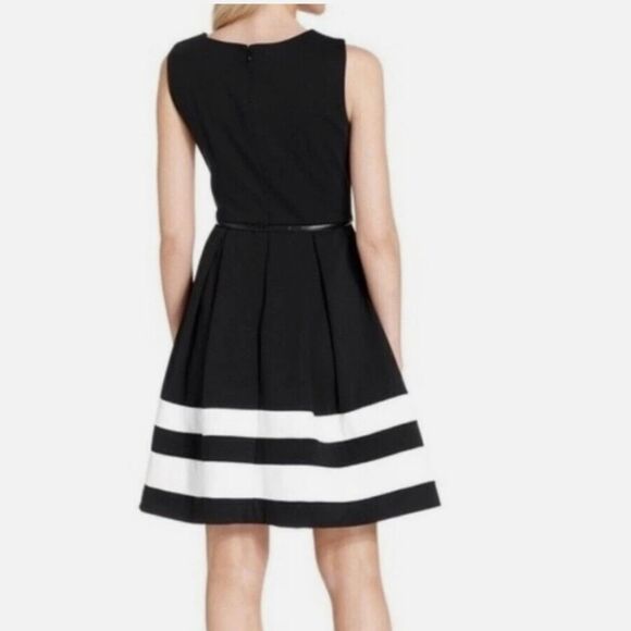 Calvin Klein Black and White A-Line Midi Dress - Picture 7 of 16
